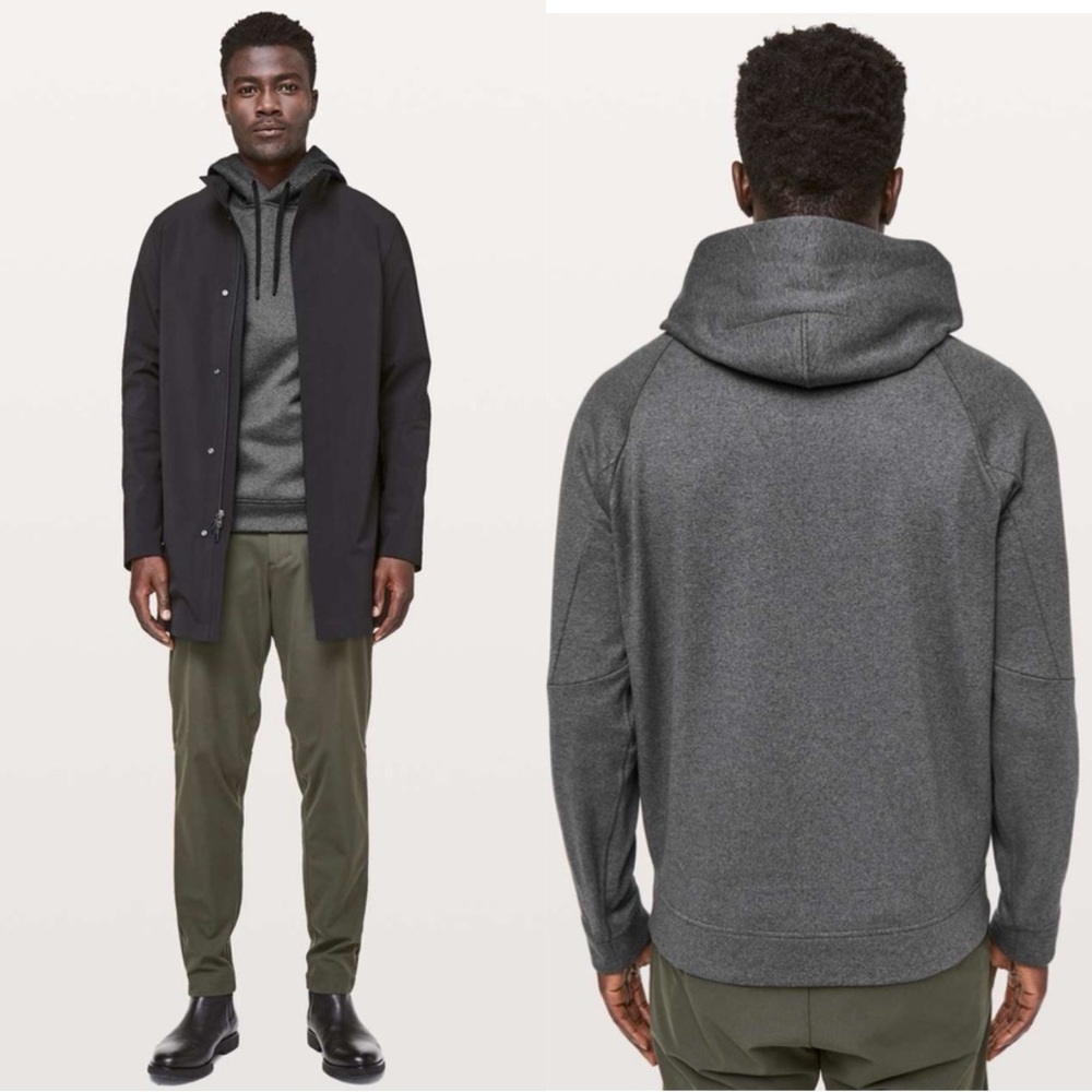 Lululemon City Sweat‎ Pullover Hoodie *Thermo Heathered Coal Size Medium